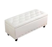 Panca moderna trapuntata rettangolare in ecopelle ottomana con ascensore alla moda per ingresso scarpiera poggiapiedi per soggiorno beige 71,1 x 40,6 x 40,6 cm