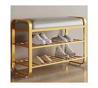 Panca multifunzionale da ingresso e sgabello per scarpe, in acciaio al carbonio resistente, elegante soluzione per riporre scarpe, organizzazione corridoio e decorazione per l'ingresso