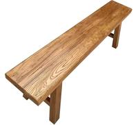 Panca multifunzionale in legno di olmo massiccio, 160 cm, per tavolo da pranzo, camera da letto, soggiorno, stile rustico, ideale per la fine del letto, cucina, sedute per uso interno