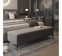 Panca multifunzionale per scarpe, ottomana - seduta in finta pelle con ripiano sollevabile, mobile alla fine del letto, elegante poggiapiedi e soluzione decorativa per ingresso e soggiorno