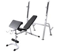 Panca Multifunzione con Rack Bilanciere e Set Manubri 90 kg