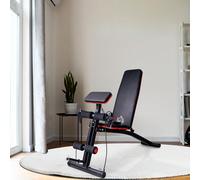 Panca multifunzione HOMCOM con supporto a molla - Supporto 120 kg (54 x 160 x 106 cm, Nero) - Per allenamenti intensivi a casa Questa panca pesi di alta gamma rivoluzionerà le tue sessioni di fitness