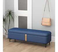 Panca ottomana con ampio spazio per riporre oggetti, imbottita in finta pelle, per camera da letto, soggiorno, ingresso, corridoio