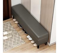 Panca ottomana con contenitore stretto, sgabello imbottito con apertura a ribalta per ingresso, sedile lungo impermeabile per camera da letto, 90 cm, elegante per piccoli spazi