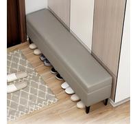 Panca ottomana con contenitore stretto, sgabello imbottito con apertura a ribalta per ingresso, sedile lungo impermeabile per camera da letto, 80 cm, elegante soluzione per mobili