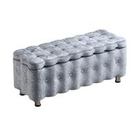 Panca ottomana con contenitore, versatile soluzione per soggiorno, camera da letto o ingresso, per cambiare le scarpe e comodo luogo di riposo