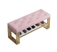 Panca ottomana con seduta imbottita per ingresso, corridoio, fango, scarpe rosa e panca terminale letto (100 x 30 cm)