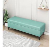 Panca ottomana extra lunga in finta pelle, elegante scatola per giocattoli per camera da letto e ingresso, rettangolare, supporta 136 kg, ideale per la decorazione della casa e nization