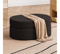 Panca ottomana imbottita con contenitore, multifunzionale con tessuto Teddy per camera da letto e soggiorno, soluzione perfetta per ingresso e fine letto