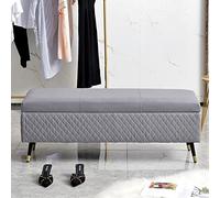 Panca ottomana imbottita di lusso per camera da letto moderna ingresso posti a sedere elegante soluzione di archiviazione per soggiorno 80 x 40 x 45 cm chic decorazione domestica