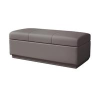 Panca ottomana imbottita grigia per camera da letto e letto, panca con spazio per riporre oggetti, per soggiorno, camera da letto e bar, 110 x 40 cm