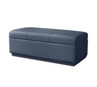 Panca ottomana imbottita per camera da letto e letto, con spazio per riporre scarpe, per soggiorno, camera da letto, caffè, blu, 80 x 40 cm