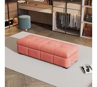 Panca ottomana imbottita - versatile seduta per camera da letto con spazio nascosto, perfetta per comodino, spogliatoio o negozio di abbigliamento