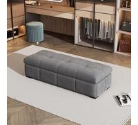 Panca ottomana imbottita - versatile seduta per camera da letto con spazio nascosto, perfetta per comodino, spogliatoio o negozio di abbigliamento