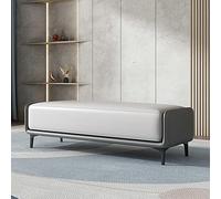 Panca ottomana in finta pelle, elegante arredamento per la casa per camera da letto e ingresso, seduta decorativa con spazio nascosto