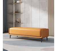 Panca ottomana in finta pelle, elegante arredamento per la casa per camera da letto e ingresso, seduta decorativa con spazio nascosto