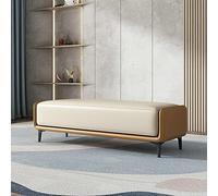 Panca ottomana in finta pelle, elegante arredamento per la casa per camera da letto e ingresso, seduta decorativa con spazio nascosto