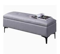 Panca ottomana in pelle PU, 40 cm di larghezza, rettangolare, con coperchio, elegante seduta e contenitore per soggiorno, camera da letto, ingresso, supporta fino a 150 kg (C 60 x 40 x 45 cm)