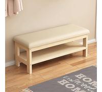 Panca ottomana in pelle sintetica per camera da letto e corridoio, versatile scarpiera con cuscino, elegante poggiapiedi e salvaspazio