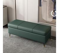 Panca ottomana moderna da ingresso con contenitore, imbottita in pelle per camera da letto, elegante arredamento per corridoio (100 x 45 x 45 cm) - versatile decorazione per la casa per camera da