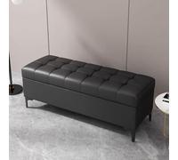 Panca ottomana multifunzione nera con ascensore, rettangolare, per camera da letto, soggiorno o ingresso, perfetta per la fine del letto (100 x 40 x 43 cm)