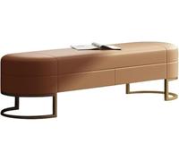 Panca ottomana portaoggetti in vera pelle, elegante sgabello nascosto per camera da letto, soggiorno e corridoio, soluzione ideale per sedute di fine letto