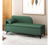 Panca ottomana portaoggetti per camera da letto, confortevole cuscino in spugna ad alta resilienza, schienale per un maggiore sostegno, soluzione versatile per camera da letto o fine letto