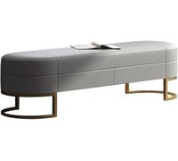 Panca ottomana portaoggetti per camera da letto, sgabello in vera pelle con contenitore nascosto, perfetta per soggiorno e corridoio, soluzione per sedersi alla fine del letto