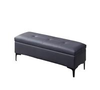 Panca ottomana rettangolare in pelle PU, larghezza 40 cm, con coperchio, stile commerciale, per soggiorno, camera da letto e ingresso, può contenere fino a 150 kg (90 x 40 x 45 cm)