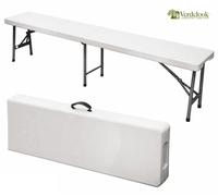 PANCA PANCHINA PIEGHEVOLE RICHIUDIBILE A VALIGETTA BIANCA 183 x 28 x h. 44 cm