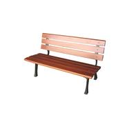 Panca Panchina poltrona in ghisa bronzata con assi in legno teak cm.120x59x70h