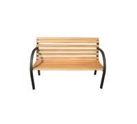 Panca Panchina poltrona leggera in ghisa nera con assi in legno naturale