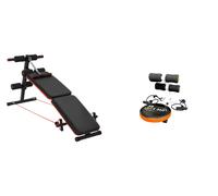 panca per addominali inclinata ab crunch bench + AB ACE 360 rotativo