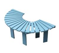 Panca per albero di legno, per esterni, curva, resistente alle intemperie, semi cerchio, per patio e cortile naturale