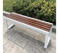 Panca per esterni, resistente alle intemperie, design senza schienale per giardino, balcone, portico, parco, cortile, patio, terrazza, prato