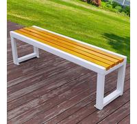Panca per esterni, resistente alle intemperie, design senza schienale per giardino, balcone, portico, parco, cortile, patio, terrazza, prato