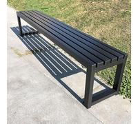 Panca per esterni, resistente alle intemperie, design senza schienale per giardino, balcone, portico, parco, cortile, patio, terrazza, prato