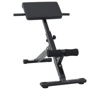 Panca per iperestensione, pieghevole, regolabile, per allenamento della schiena, per palestra domestica, panca fitness per pancia e schiena, 100,5 x 70 x 78 cm, nero