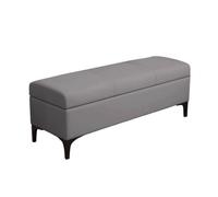 Panca per letto grigio scuro, elegante ottomana portaoggetti per soggiorno e camera da letto, multifunzionale per riporre scarpe e guardaroba, perfetta per ingresso e divano