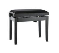 Panca per pianoforte GEWA Deluxe Autolift con comoda regolazione dell'altezza, legno massiccio, nero opaco