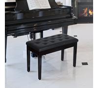 Panca per pianoforte HOMCOM 76x36x50cm sgabello con contenitore in pelle sintetica