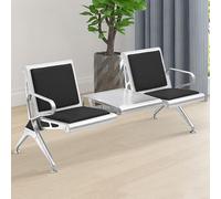 Panca per Reception, Panca per Sala d'attesa a 2 posti con Tavolo per aeroporti, ospedali, Banche e mercati