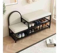 Panca per riporre scarpe, panca per scarpiera con sistema push-pull, panca nascosta alla fine del letto, sgabello per cambiare scarpe, organizer per scarpe per ingresso, corridoio, camera da letto