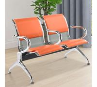 Panca per sala d'attesa a 2 posti, sedie resistenti per reception aeroportuale con braccioli e schienali, struttura in acciaio laminato a freddo, perfetta per ospedali, banche, scuole e aree pubbliche