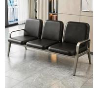 Panca per sala d'attesa a 3 posti con gambe e braccioli solidi, comode sedie per ufficio e atrio, design durevole per aree pazienti e spazi pubblici