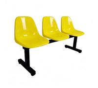 Panca per Sala d'Attesa con Schienale, Panchina per Stadio e Panchina per Riserve, Sedie d'Attesa per Ingresso Negozio, Scuola, Palazzetto di Pallacanestro e Ospedale(Yellow,150*48*78cm/59*19*31in)