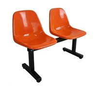 Panca per Sala d'Attesa con Schienale, Panchina per Stadio e Panchina per Riserve, Sedie d'Attesa per Ingresso Negozio, Scuola, Palazzetto di Pallacanestro e Ospedale(Orange,100*48*78cm/39*19*31in)