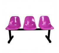 Panca per Sala d'Attesa con Schienale, Panchina per Stadio e Panchina per Riserve, Sedie d'Attesa per Ingresso Negozio, Scuola, Palazzetto di Pallacanestro e Ospedale(Purple,150*48*78cm/59*19*31in)