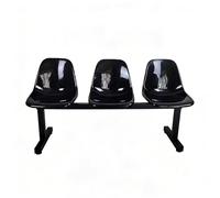 Panca per Sala d'Attesa con Schienale, Panchina per Stadio e Panchina per Riserve, Sedie d'Attesa per Ingresso Negozio, Scuola, Palazzetto di Pallacanestro e Ospedale(Black,150*48*78cm/59*19*31in)