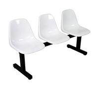 Panca per Sala d'Attesa con Schienale, Panchina per Stadio e Panchina per Riserve, Sedie d'Attesa per Ingresso Negozio, Scuola, Palazzetto di Pallacanestro e Ospedale(White,150*48*78cm/59*19*31in)